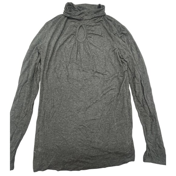 spense long sleeve turtle neck shirt gray viscose blend bust cut out medium READ - Picture 1 of 6